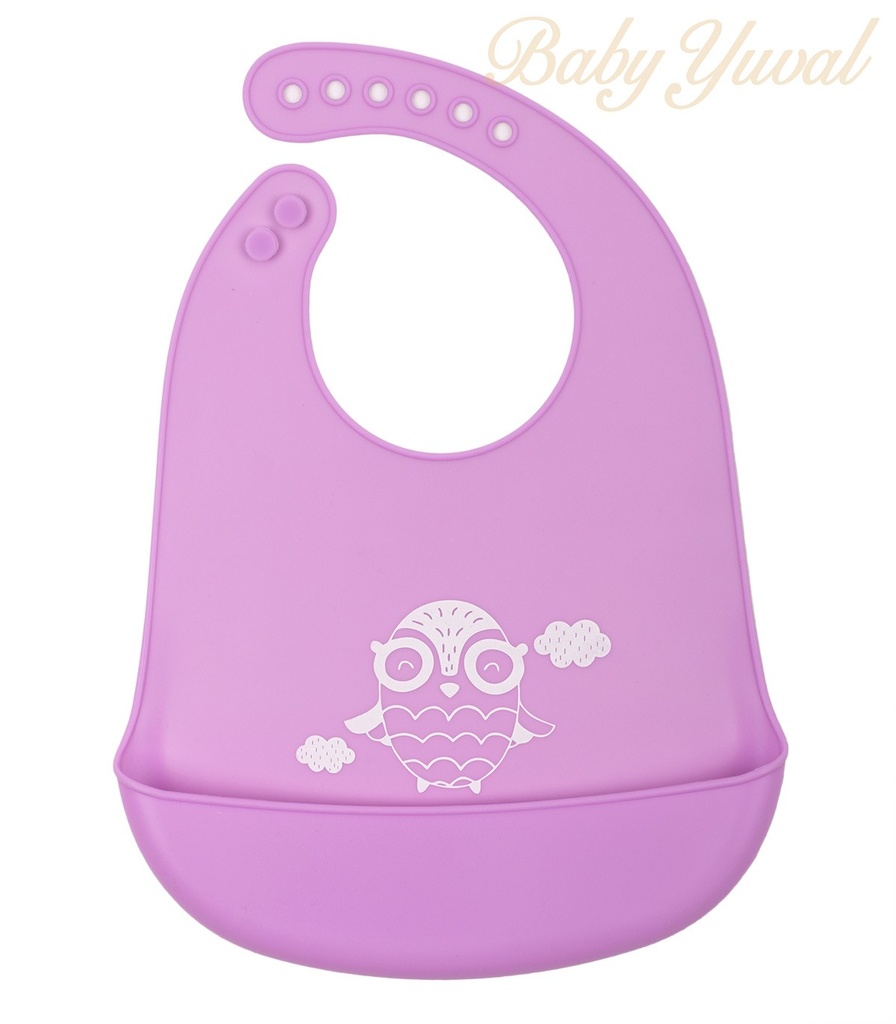 [BA0102406] Babero de Silicona | Búho