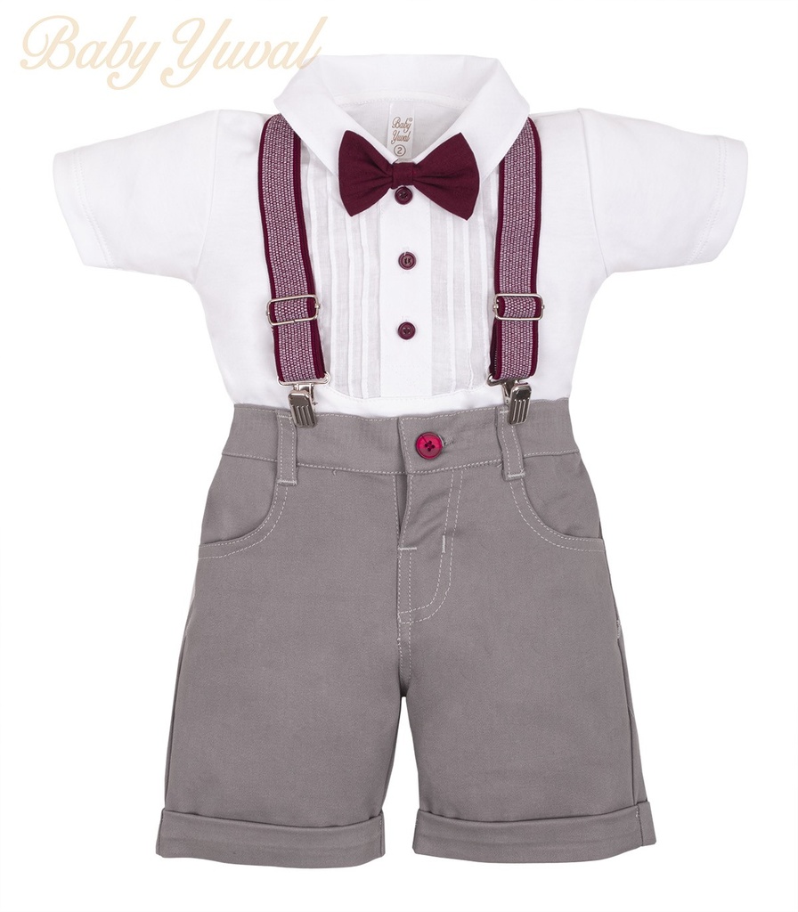 [CO0102666] Conjunto Tirantes Corto | Elegante Gabriel (6 a 12 meses)