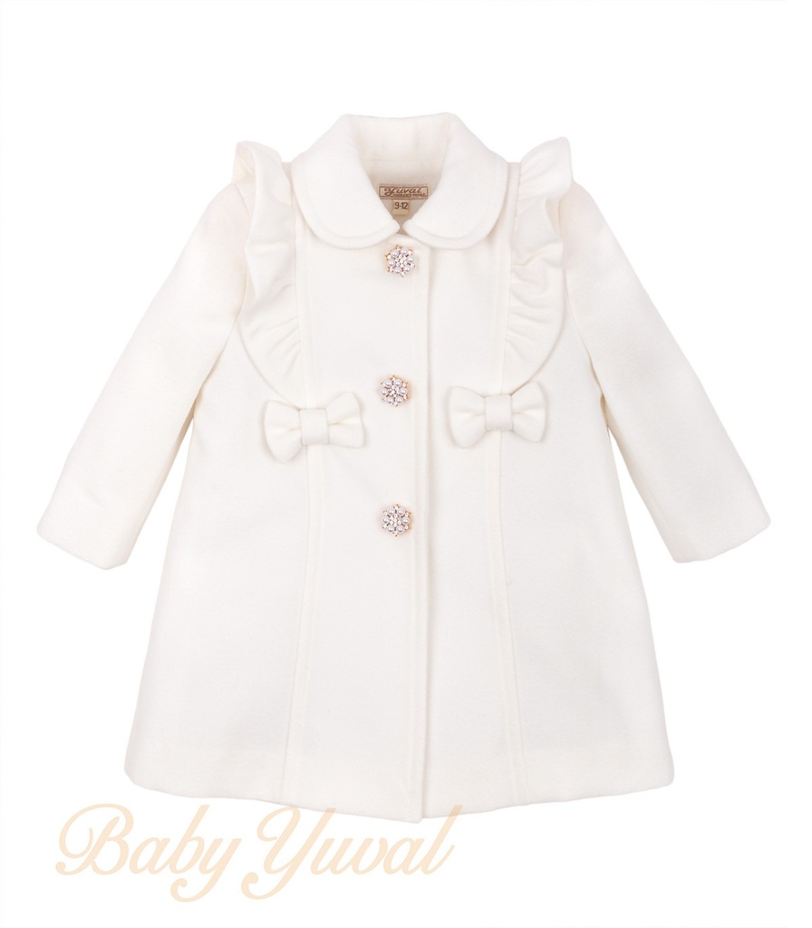 [AB0102769] Abrigo de Paño | Minelly Cream (9 a 12 meses)