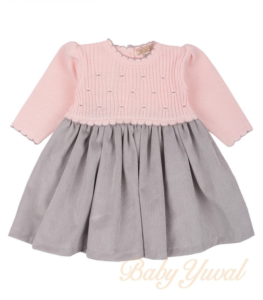 [VE0103181] Vestido | Marina Gris (0 a 3 meses)
