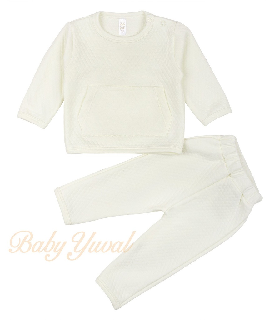 [CO0103300] Conjunto Jacquard 2 pzas | Crema (3 a 6 meses)