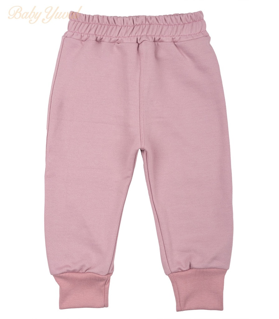 [PA0103345] Pantalón de Franela Algodón | Palo Rosa (6 a 12 meses)