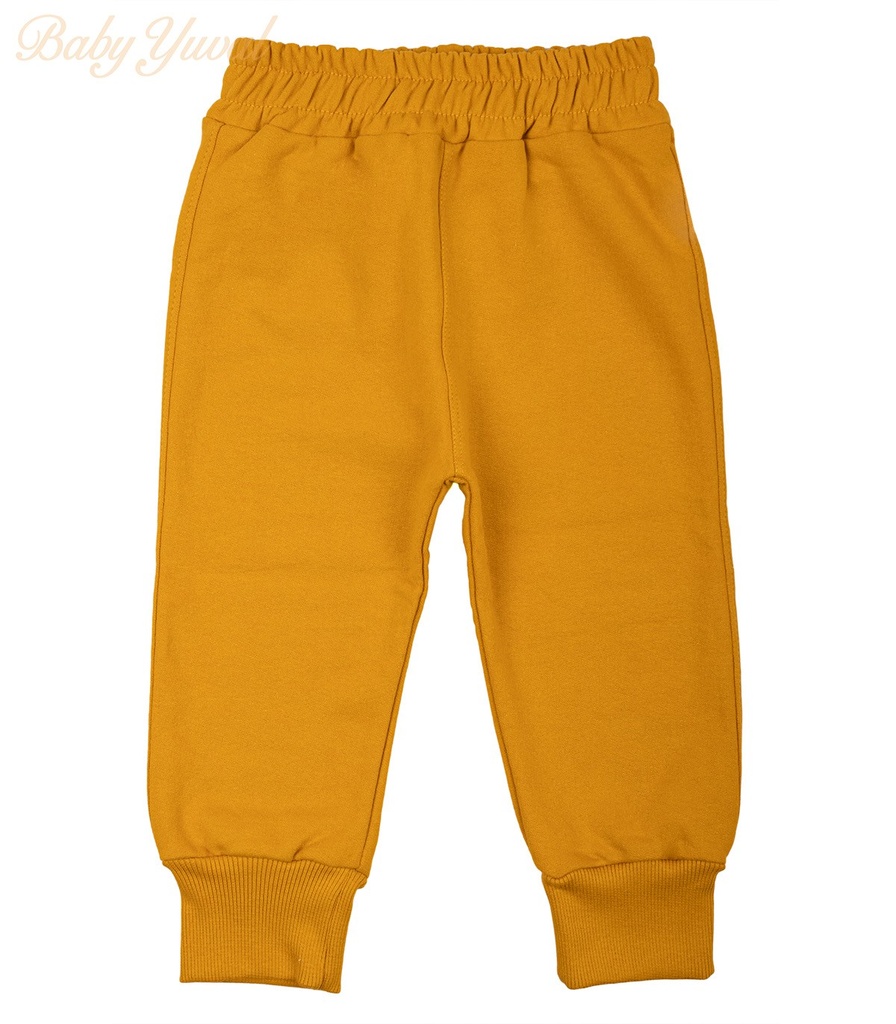 [PA0103322] Pantalón de Franela Algodón | Mostaza (6 a 12 meses)
