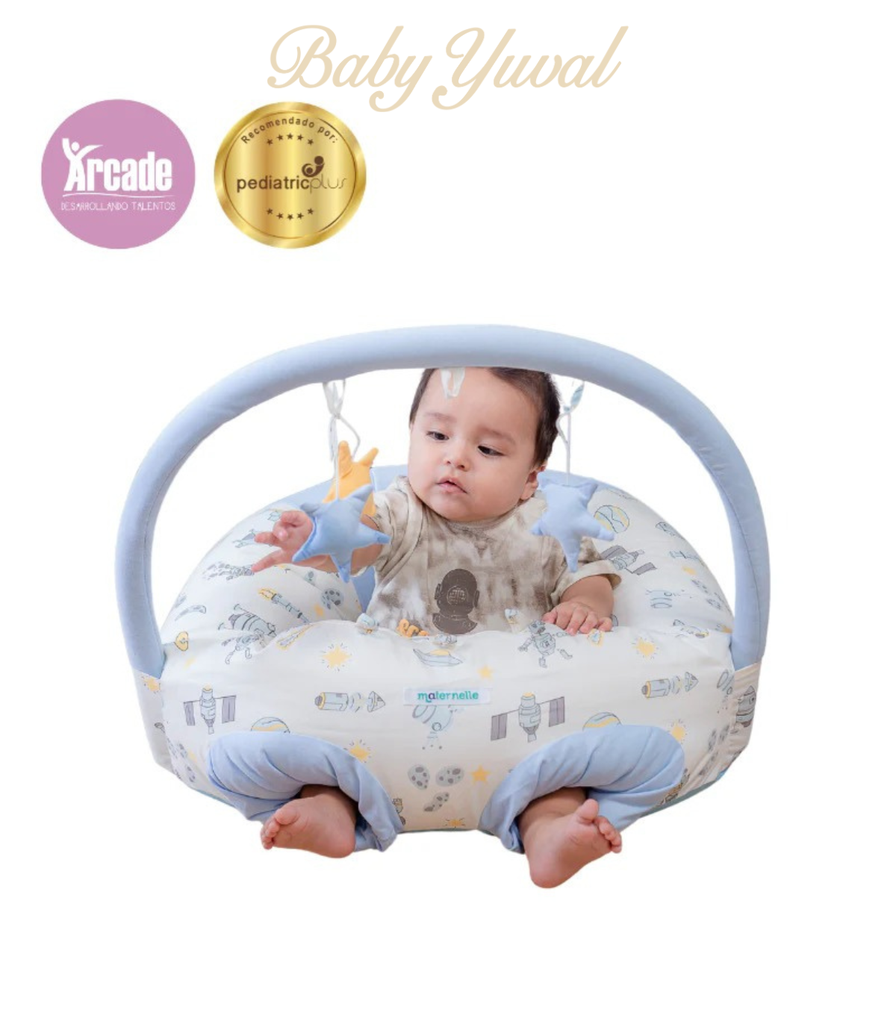 [PU0103393] Puff De Descanso Bebé 2 En 1 | Celeste Espacial