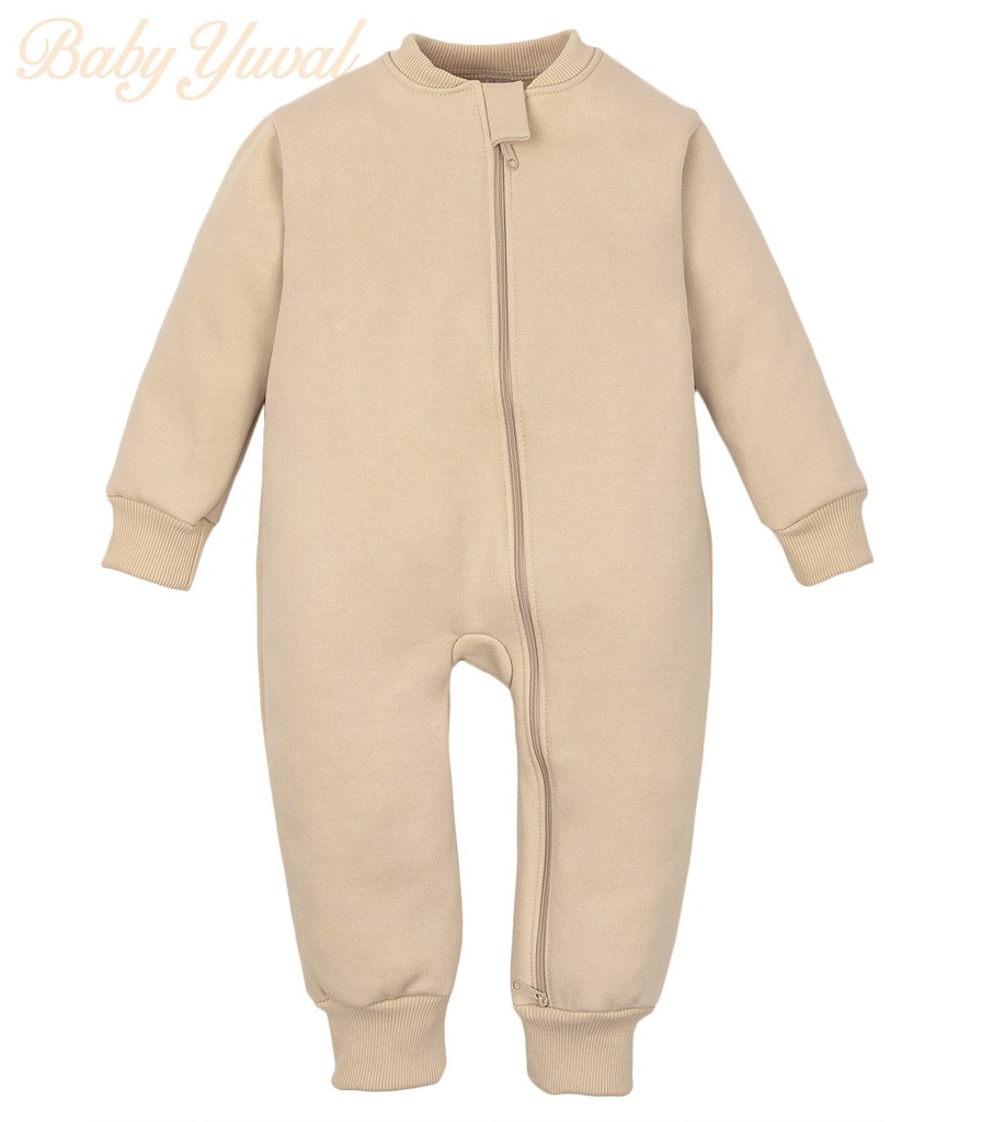 [EN0103450] Enterizo de Franela | Beige (6 a 12 meses)