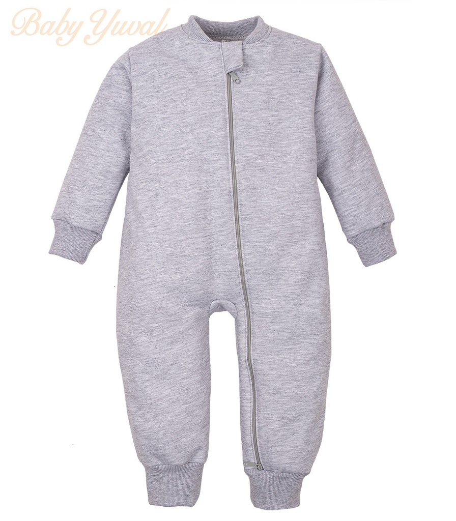 [EN0103446] Enterizo de Franela | Melange (6 a 12 meses)