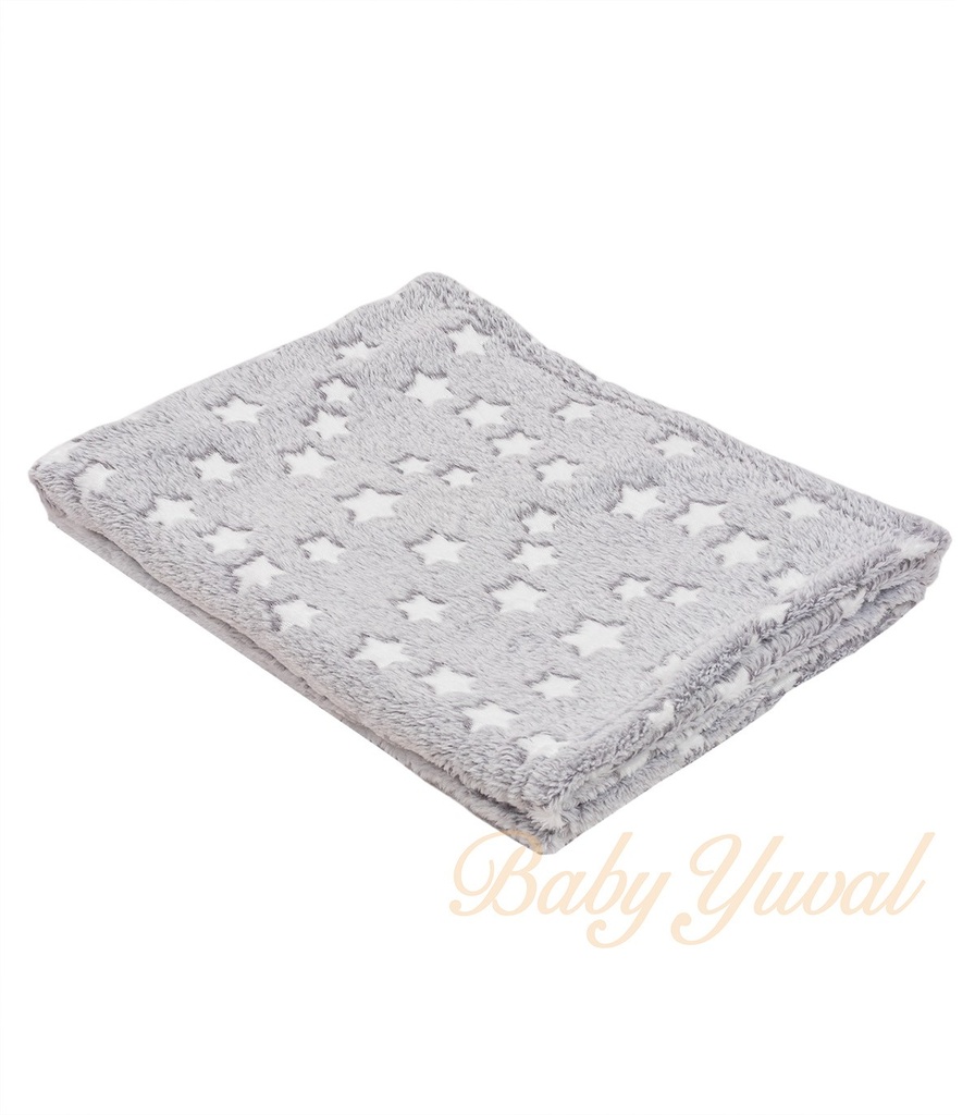 [MA0103619] Manta Plush Delgada | Estrellas Plomas