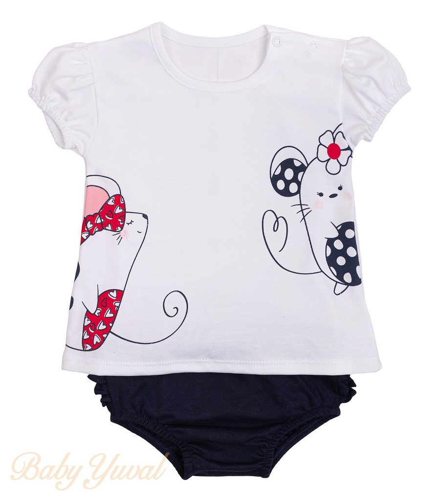 [CO0103749] Conjunto de Algodón | Ratoncita Flor (6 a 12 meses)