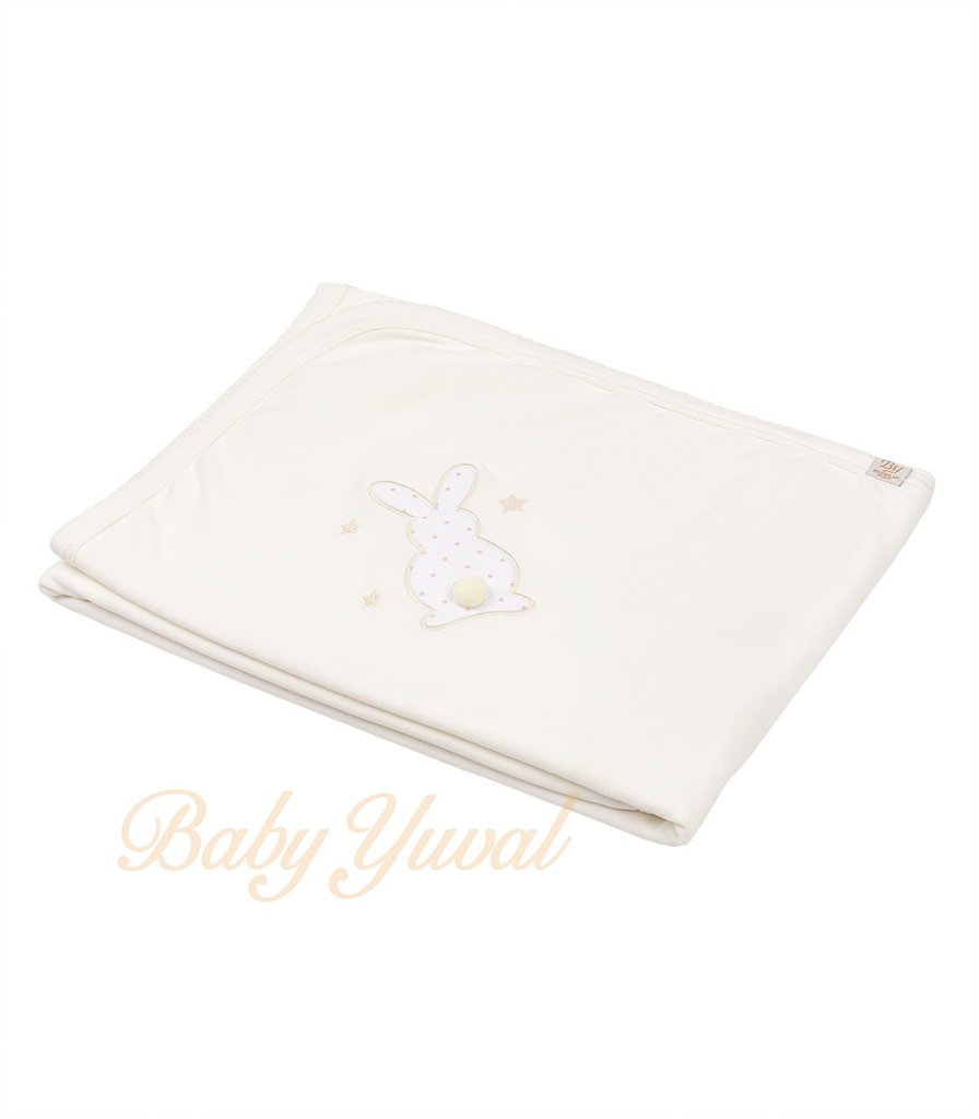 [MA0103937] Manta Pima Doble Algodón | Conejo Stars Crema Premium
