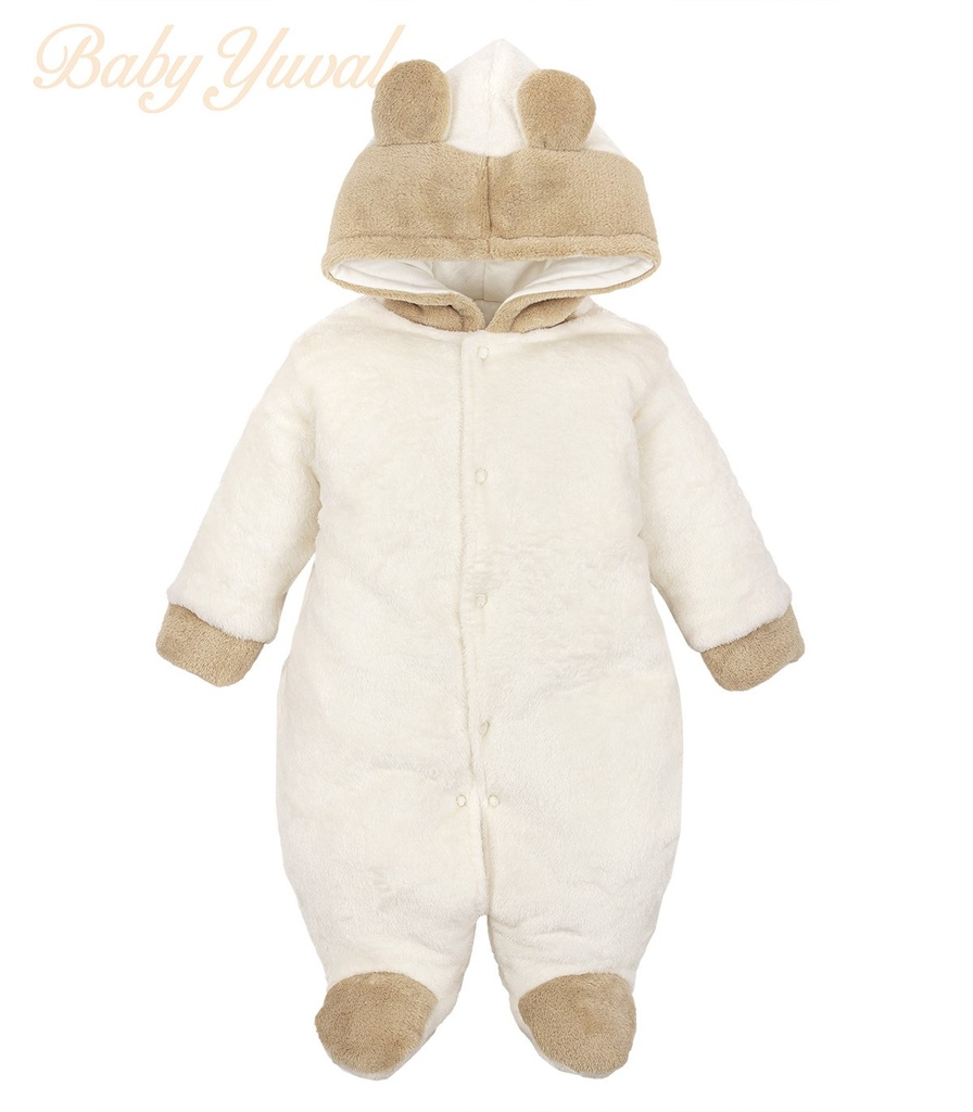 [EN0103953] Enterizo Acolchado Plush | Teddy Cream