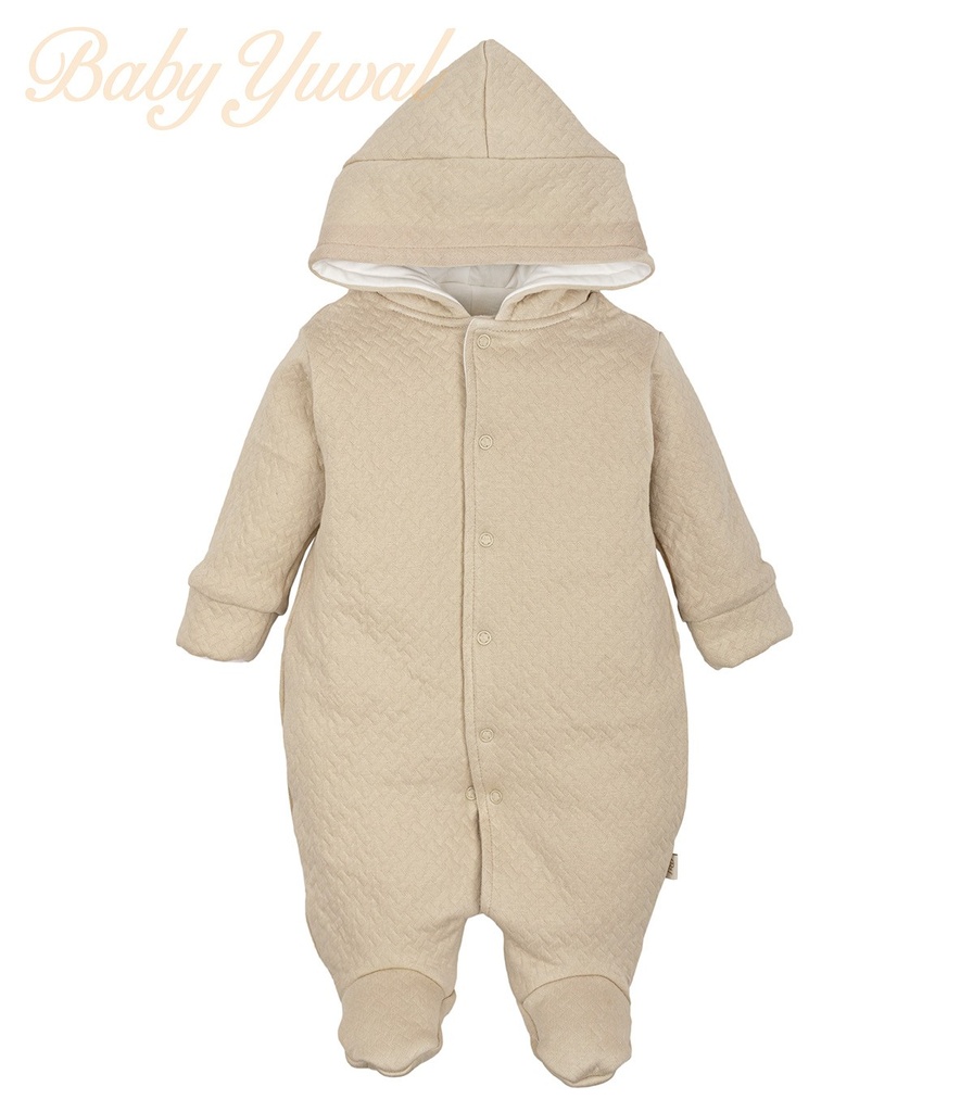 [EN0202898] Enterizo Acolchado Jacquard con Algodón Pima | Beige (0 a 3 meses)