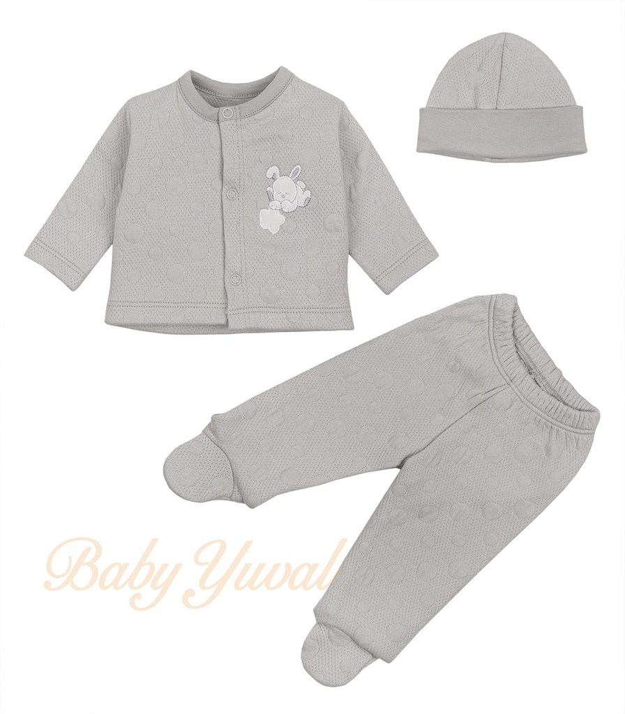[CO0202973] Conjunto Jacquard Algodón | Bunny Grey