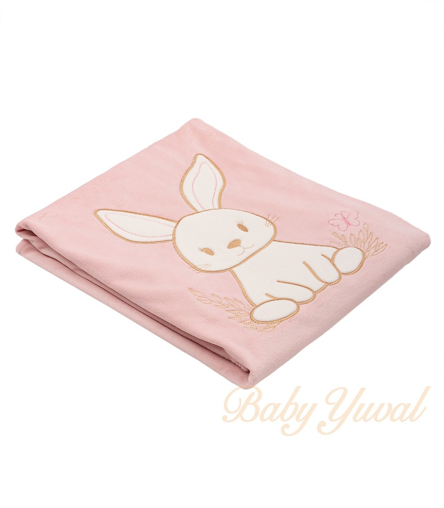 [MA0203024] Manta Plush con forro de Algodón | Conejita Rose