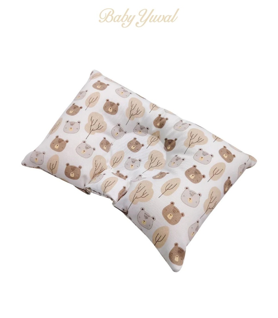 [AL0203033] Almohadita Anti-Cabeza Plana | Beige Ositos