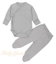 Set Bodie Cruzado y Pantalón con pie | Colección Clínico Gris