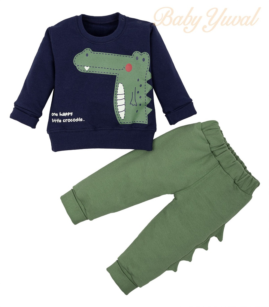 [CO0203078] Conjunto de Franela Algodón | Little Crocodile (6 a 12 meses)