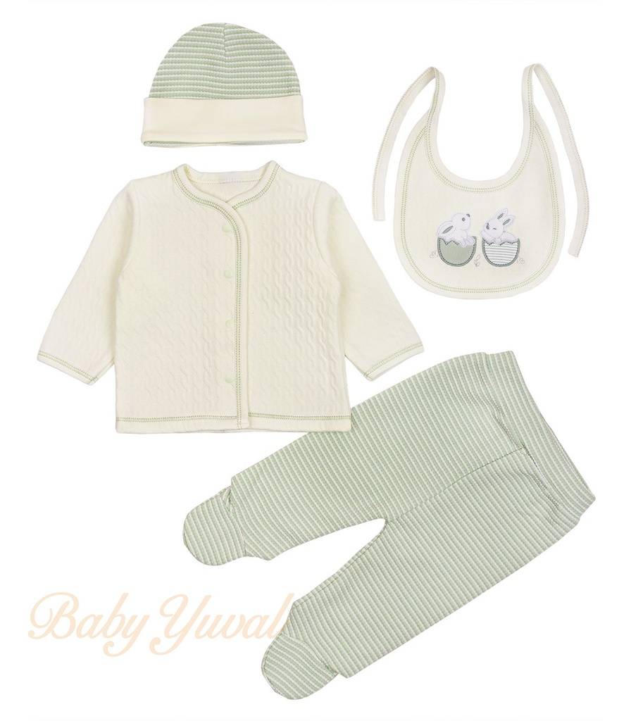[RO0203113] Ropón de Jacquard | PopCorn Rabbit Green