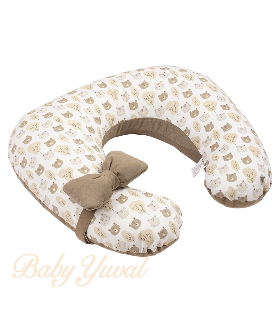 [AL0203326] Almohada de Lactancia y Estimulación 5 en 1 | Beige Ositos