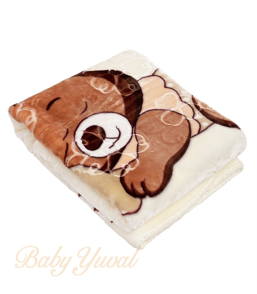 [FR0203371] Frazadita Piel de Conejo | Osito Beige