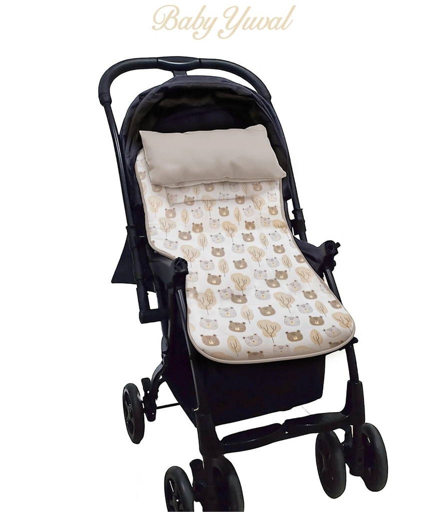 [CO0203428] Colchoneta para Coches | Beige Ositos