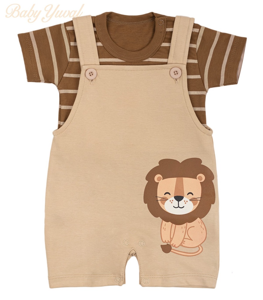 [SE0203548] Set Overall y Polo de Algodón | Little Lion (6 a 12 meses)