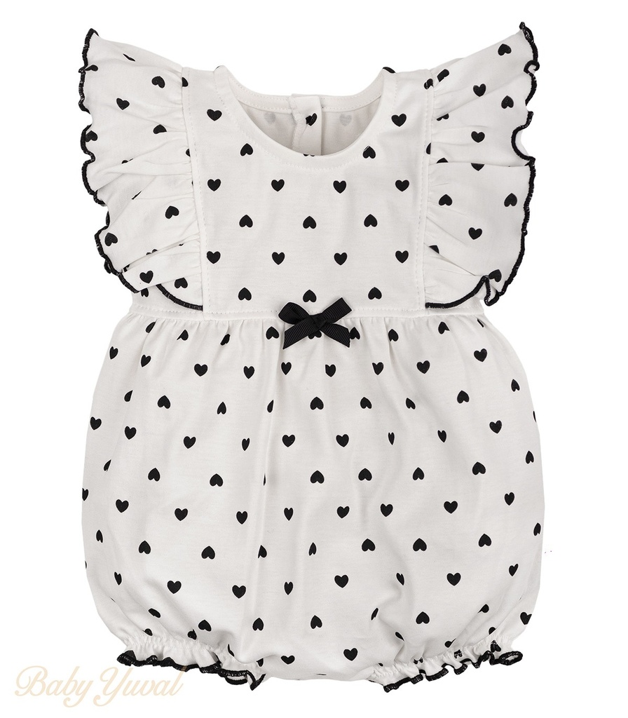 [RO0203574] Romper Algodón | Black Heart (6 a 12 meses)