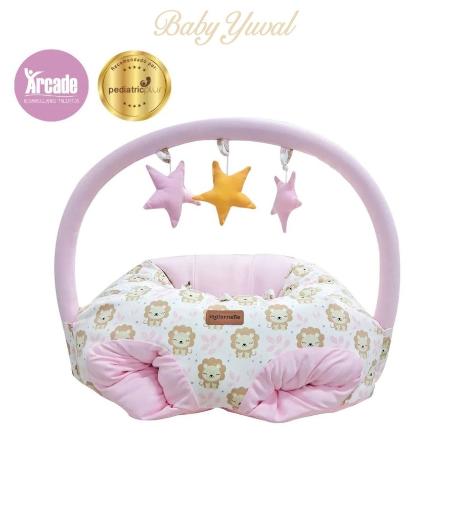 [PU0203673] Puff De Descanso Bebé 2 En 1 | Rosado BB León