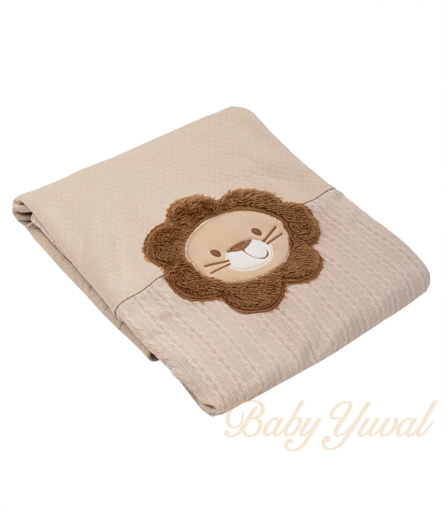 [MA0203714] Manta Reversible de 100% Algodón y Plush | León