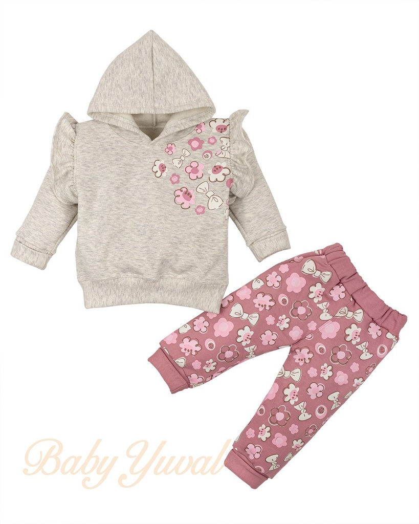 [CO0203820] Conjunto de Franela Algodón | Florcitas (6 a 12 meses)